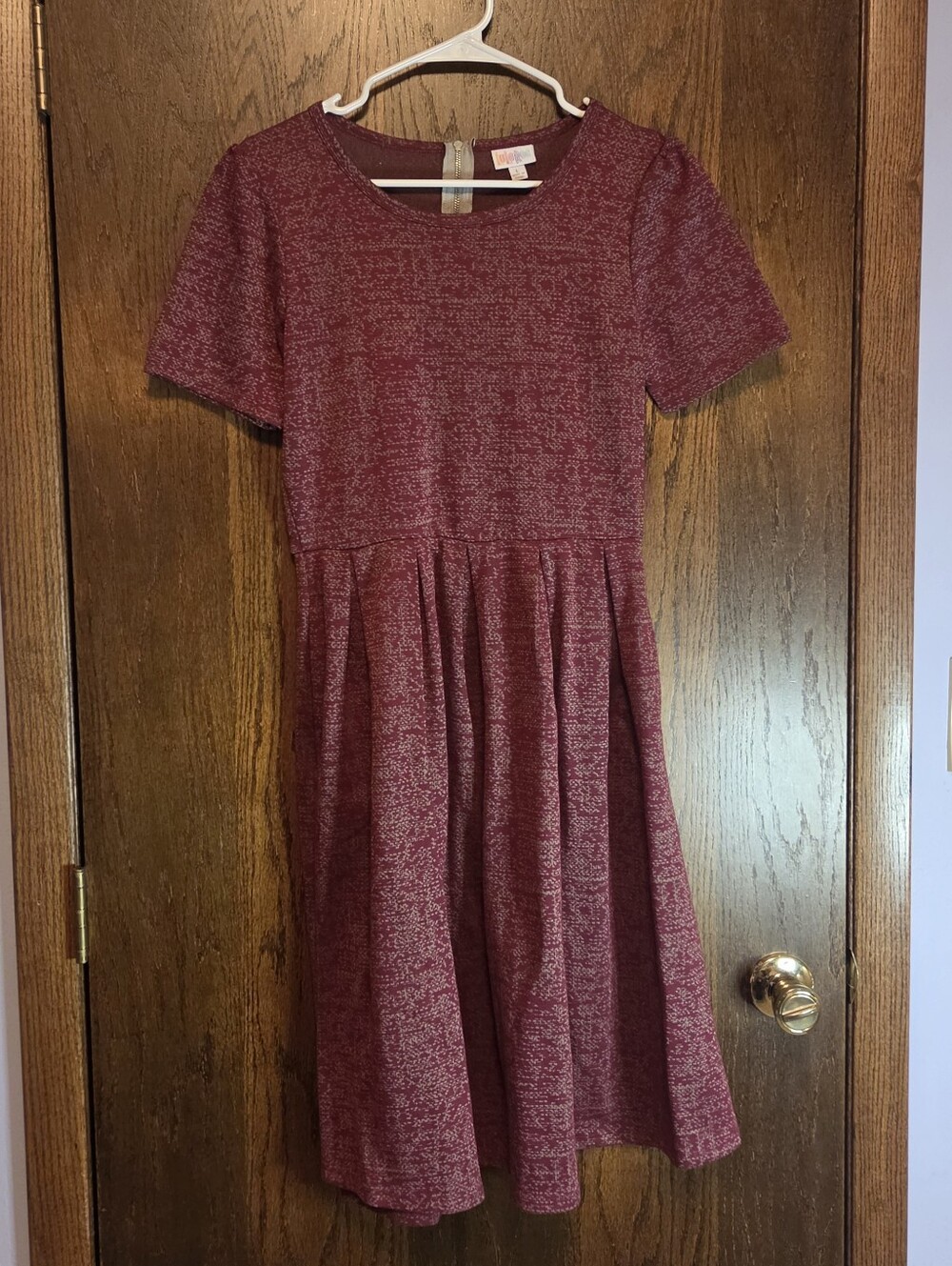 Lularoe Amelia Burgundy Dress